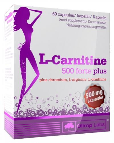 Специализированный продукт для питания спортсменов &quot;Л-карнитин 500 форте плюс&quot; 1000 мг, 60 капсул
