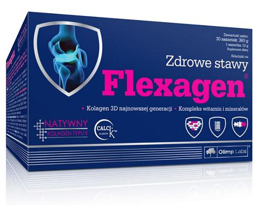 Олимп Лабс Биологическая добавка к пище Flexagen со вкусом малины, 30 пакетиков х 12 г (Olimp Labs, Суставы и кости)