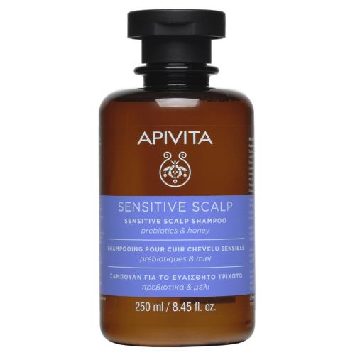 Апивита Шампунь для чувствительной кожи головы с пребиотиками и медом, 250 мл (Apivita, Hair)