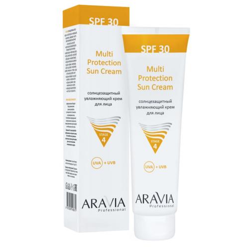 Аравия Профессионал Солнцезащитный увлажняющий крем для лица Multi Protection Sun Cream SPF 30, 100 мл (Aravia Professional, Aravia Professional, Уход за лицом)