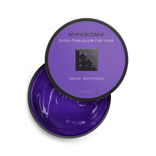Бьютифик Фиолетовая маска для нейтрализации желтизны Born Blonde Brass-Free Purple, 250 мл (Beautific, Hair)
