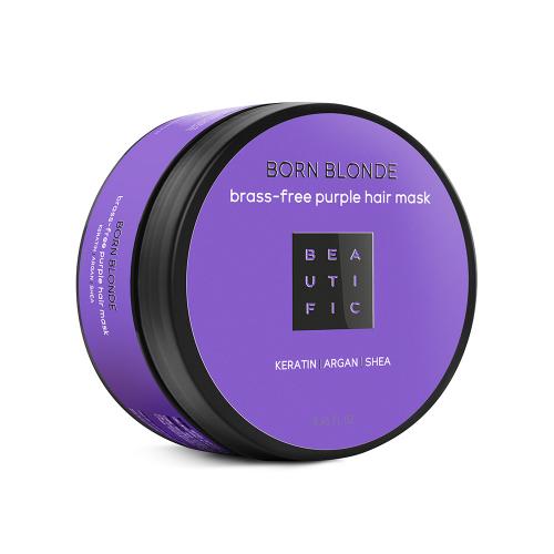 Бьютифик Фиолетовая маска для нейтрализации желтизны Born Blonde Brass-Free Purple, 250 мл (Beautific, Hair), фото-3
