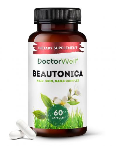 Комплекс витаминов и минералов для кожи, волос и ногтей  Beautonica, 60 капсул