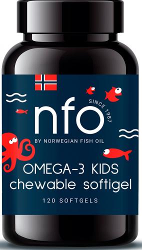 Норвегиан Фиш Ойл Омега 3 с витамином D для детей, 120 капсул (Norwegian Fish Oil, Омега 3)