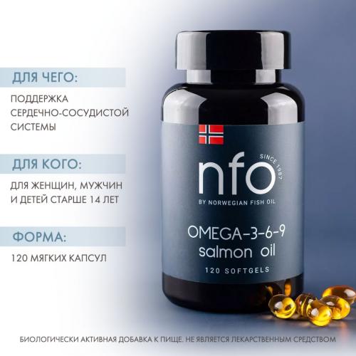 Норвегиан Фиш Ойл Масло лосося с Омега 3-6-9, 120 капcул (Norwegian Fish Oil, Омега 3), фото-2