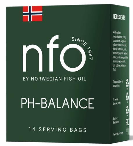 Норвегиан Фиш Ойл Антипохмельное средство PH balance, 14 х 10 г (Norwegian Fish Oil, Витамины)