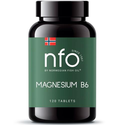 Норвегиан Фиш Ойл Комплекс &quot;Магний В6&quot;, 120 таблеток (Norwegian Fish Oil, Витамины)