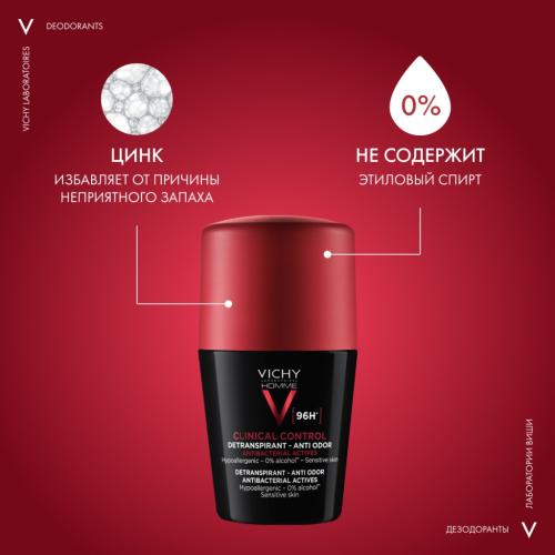 Виши Дезодорант-антиперспирант Clinical Control 96 ч, 50 мл (Vichy, Vichy Homme), фото-5