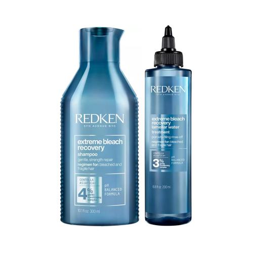 Редкен Набор для восстановления осветленных и ломких волос Extreme Bleach (шампунь 300 мл + ламеллярная вода 200 мл) (Redken, Уход за волосами, Extreme Bleach Recovery)