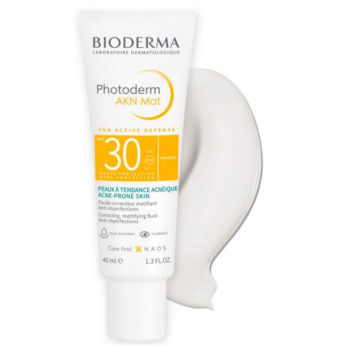 Биодерма Солнцезащитная матирующая эмульсия AKN SPF 30, 40 мл (Bioderma, Photoderm), фото-3