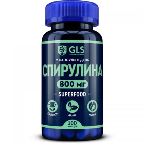 ДжиЭлЭс Спирулина, 100 капсул (GLS, Витамины)