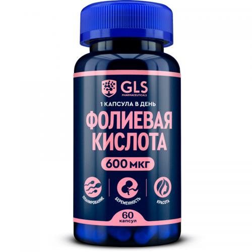 ДжиЭлЭс Фолиевая кислота, 60 капсул (GLS, Витамины)