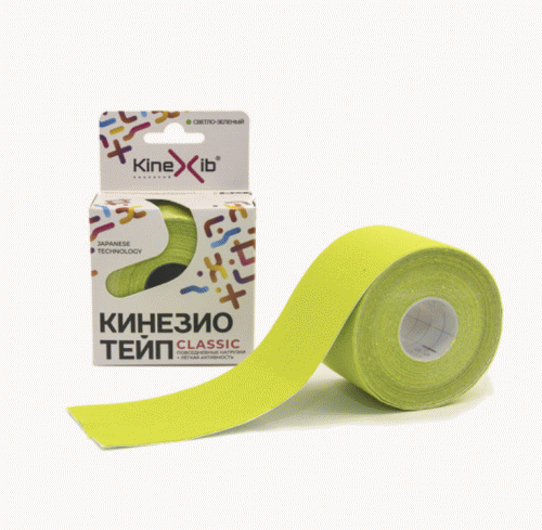 Кинексиб Кинезио тейп Classic 5 м х 5 см, светло-зеленый (Kinexib, Тейпы), фото-7