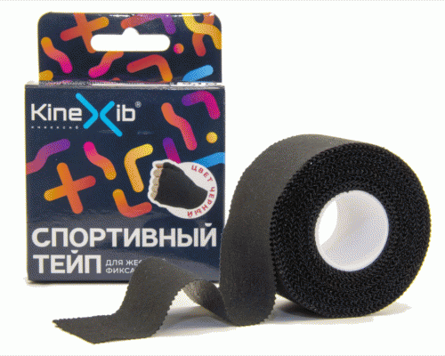 Спортивный тейп 9,1 м х 3,8 см, черный (Тейпы)