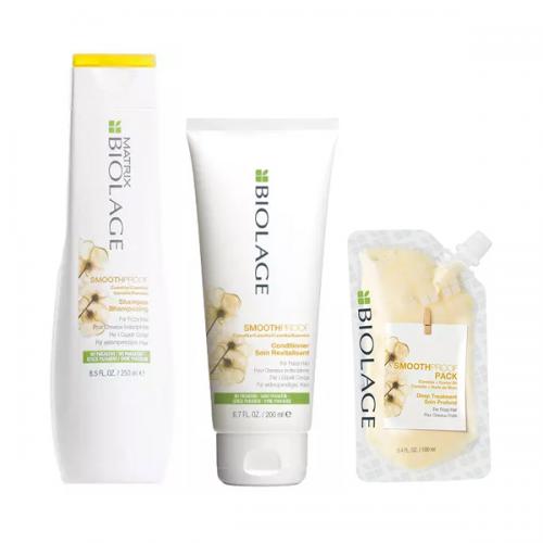 Матрикс Набор для гладкости непослушных волос Biolage Smoothproof (шампунь 250 мл + кондиционер 200 мл + маска 100 мл) (Matrix, Biolage, Smoothproof)