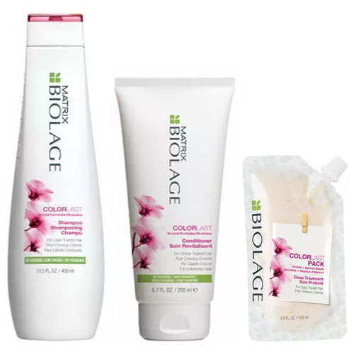 Матрикс Набор для окрашенных волос Biolage Colorlast (шампунь 250 мл + кондиционер 200 мл + маска 100 мл) (Matrix, Biolage, Colorlast)