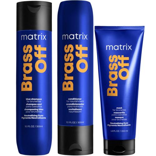 Матрикс Набор для нейтрализации желтизны Total results Brass Off (шампунь 300 мл + кондиционер 300 мл + маска 200 мл) (Matrix, Brass Off)