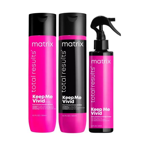 Матрикс Набор для сохранения яркого цвета волос Total results Keep me vivid (шампунь 300 мл + кондиционер 300 мл + спрей 200 мл) (Matrix, Total results, Keep me vivid)
