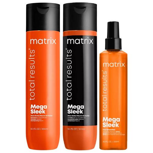 Матрикс Набор для гладкости волос Total results Mega Sleek (шампунь 300 мл + кондиционер 300 мл + термозащита 250 мл) (Matrix, Mega Sleek), фото-2