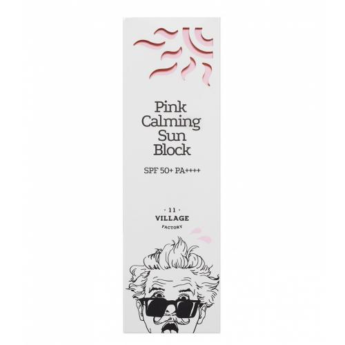 Вилич 11 Фактори Успокаивающий солнцезащитный крем Pink Calming Sun Block SPF50+ PA++++, 50 мл (Village 11 Factory, Suncare)