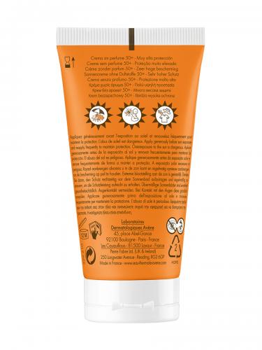 Авен Солнцезащитный крем SPF 50+ без отдушек, 50 мл (Avene, Suncare), фото-4