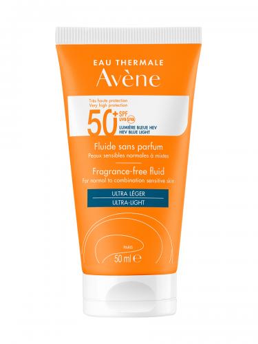 Авен Солнцезащитный флюид SPF 50+ без отдушек, 50 мл (Avene, Suncare)