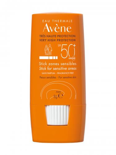 Авен Стик для защиты от солнца чувствительных зон SPF 50+, 8 г (Avene, Suncare)