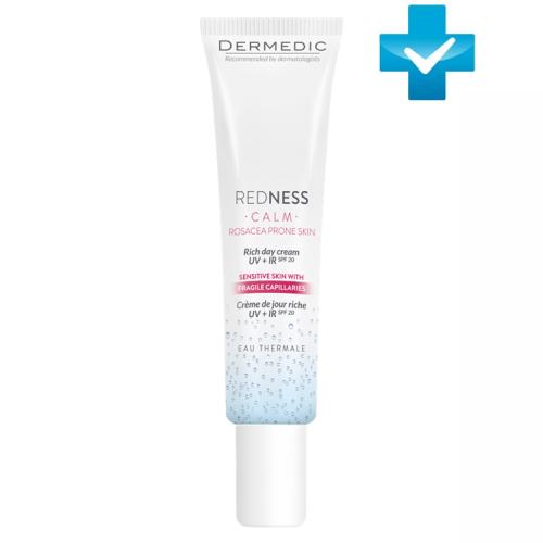 Дермедик Укрепляющий питательный дневной крем SPF 20 + IR, 40 мл (Dermedic, Redness), фото-2