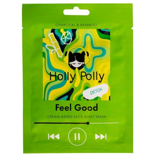 Холли Полли Тканевая маска с углем и экстрактом бамбука Feel Good на кремовой основе, 22 г (Holly Polly, Music Collection)