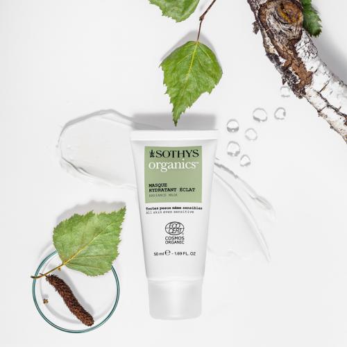 Сотис Париж Увлажняющая маска для лица придающая сияние коже Moisturizing radiance mask, 50 мл (Sothys Paris, Specific Care, Sothys Organics), фото-2