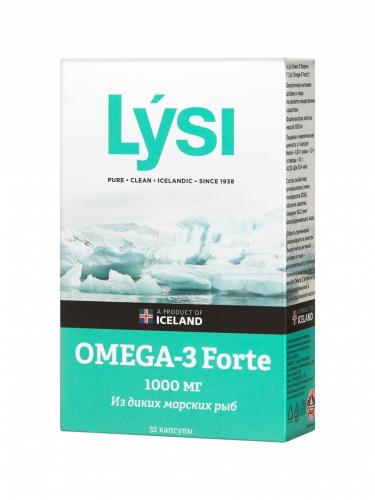 Лиси Омега-3 форте из диких морских рыб, 32 капсулы (Lysi, )