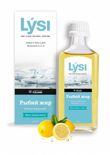 Лиси Рыбий жир со вкусом лимон-мята, 240 мл (Lysi, )