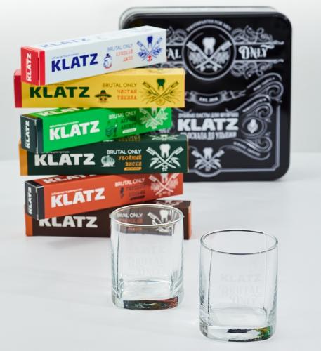Клатц Набор для мужчин (зубная паста для мужчин 6 вкусов + стеклянный бокал для виски 2 шт) (Klatz, Brutal Only), фото-13