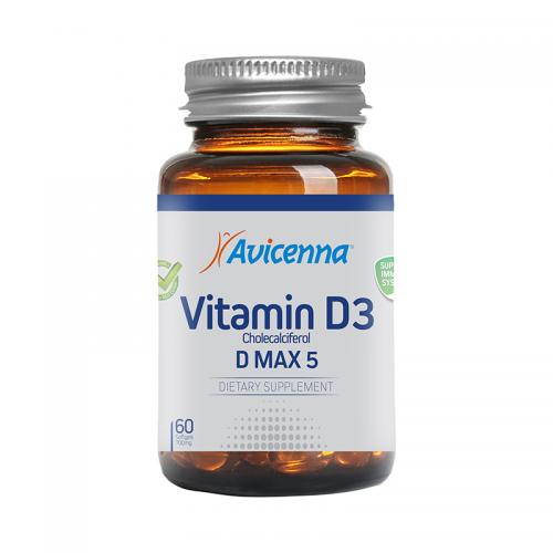 Авиценна Витамин D3 Max 5, 60 капсул (Avicenna, Витамины и минералы)