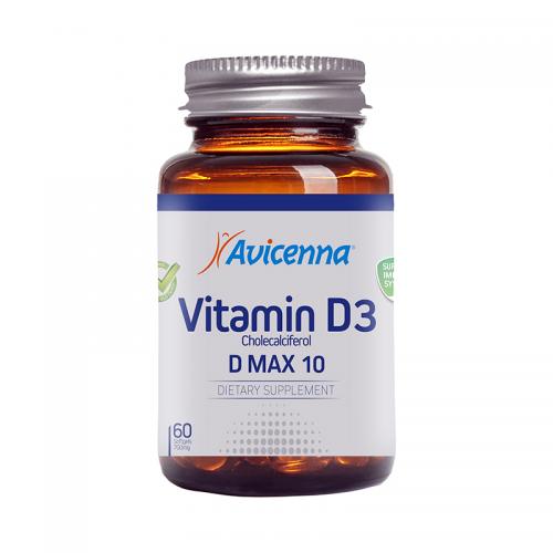 Авиценна Витамин D3 Max 10, 60 капсул (Avicenna, Витамины и минералы)
