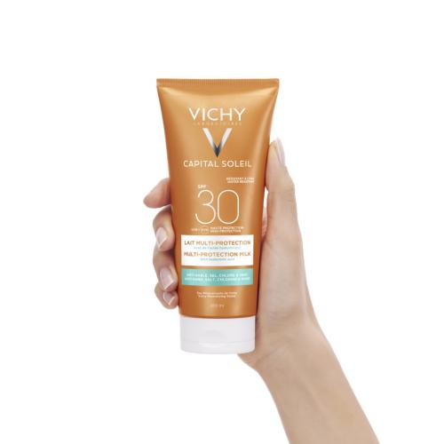 Виши Увлажняющее солнцезащитное молочко SPF 30, 200 мл (Vichy, Capital Ideal Soleil), фото-3