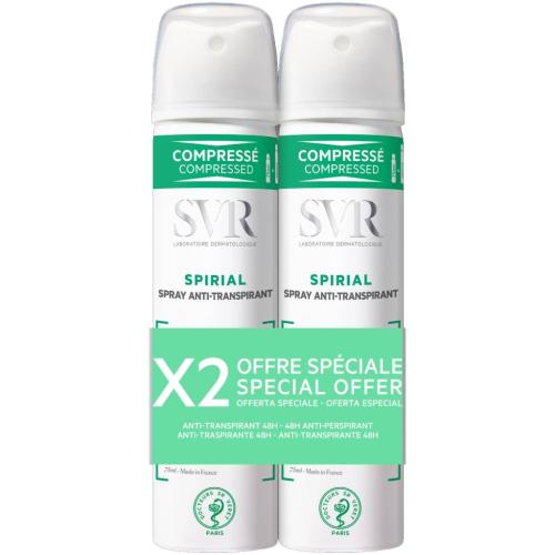 СВР Набор (спрей-антиперспирант, 75 мл х 2 шт) (SVR, Spirial)