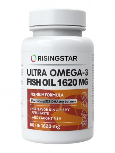 Рисингстар Омега-3 жирные кислоты для сердца, сосудов и иммунитета 1620 мг, 60 капсул (Risingstar, )