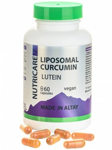 Витаминный комплекс для зрения Lutein, 60 капсул (Алтайские традиции, Nutricare Liposomal Curcumin)