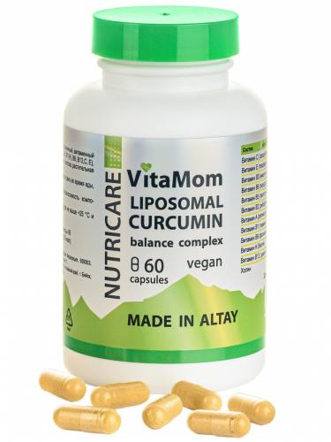 Концентрат VitaMom balance complex, 60 капсул (Nutricare Liposomal Curcumin)