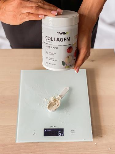 Комплекс &quot;Коллаген с витамином С&quot; со вкусом яблоко-груша, 30 порций, 180 г (Collagen), фото-5