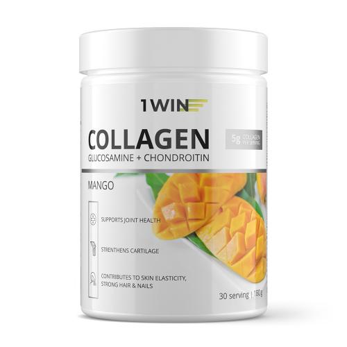 1Вин Комплекс &quot;Коллаген + хондроитин + глюкозамин&quot; со вкусом манго, 30 порций, 180 г (1Win, Collagen)