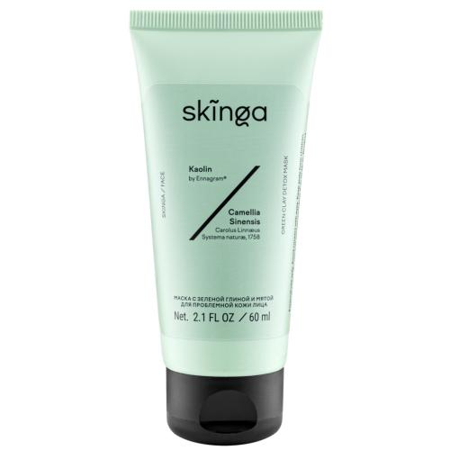 Скинга Маска с зеленой глиной и мятой для проблемной кожи лица, 60 мл (Skinga, Face)