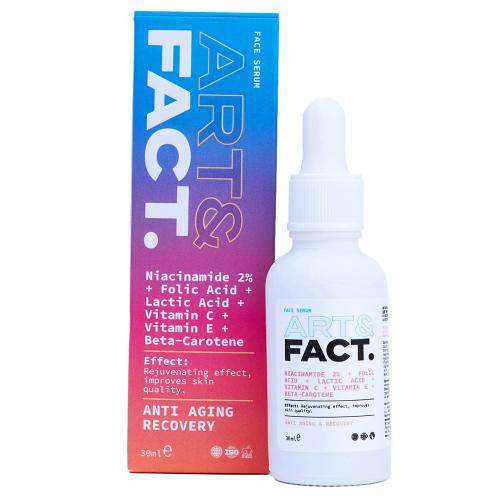 Арт&Факт Витаминная сыворотка Niacinamide 2% + Folic Acid + Lactic Acid + Vitamin C + Vitamin E, 30 мл (Art&Fact, Лифтинг)