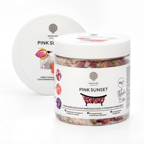 Смесь с цветками лаванды и чайной розы для ванной Pink Sunset, 480 г  (Для ванны)