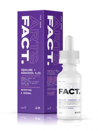 Арт&Факт Сыворотка для лица с растительным аналогом ретинола в сквалане Backuchi 0,5%, 30 мл (Art&Fact, Восстановление)