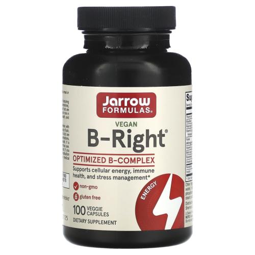 Джарроу Комплекс B-Right, 100 капсул (Jarrow, Энергия & метаболизм)