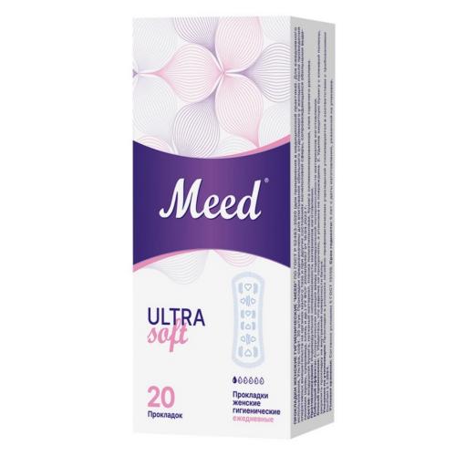 Мид Ежедневные ультратонкие прокладки Ultra Soft, 20 шт (Meed, Гигиенические прокладки)