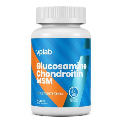 ВПЛаб Хондропротектор для укрепления связок и суставов Glucosamine Chondroitin MSM, 90 таблеток (VPLab, Core)