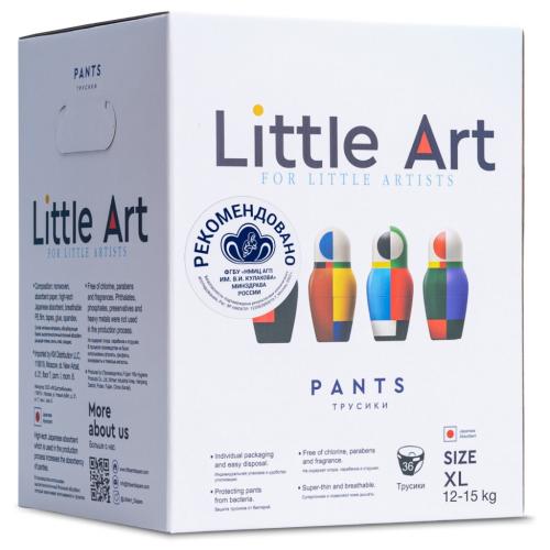 Литл Арт Детские трусики-подгузники в индивидуальной упаковке размер XL 12-15 кг, 36 шт (Little Art, Трусики-подгузники)